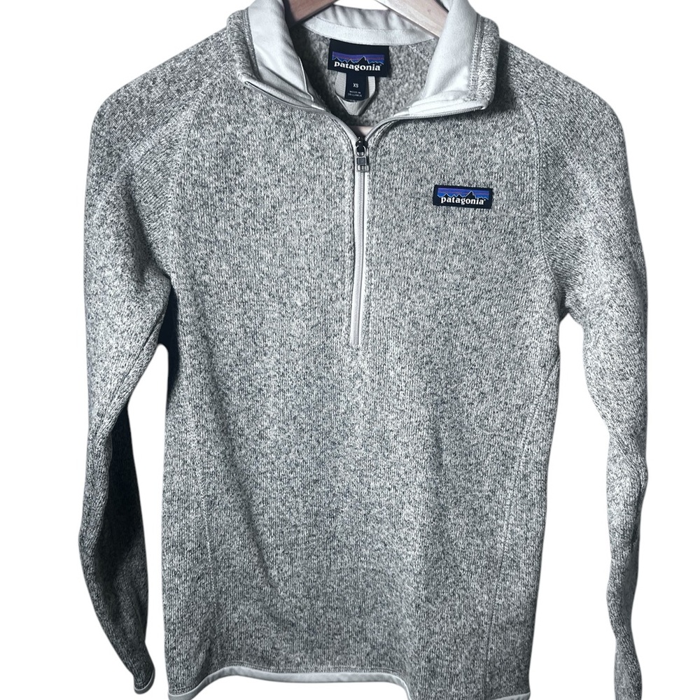 Patagonia Better Sweater Half Zip Up Fleece Jacket Womens Size XSmall Solid Grey